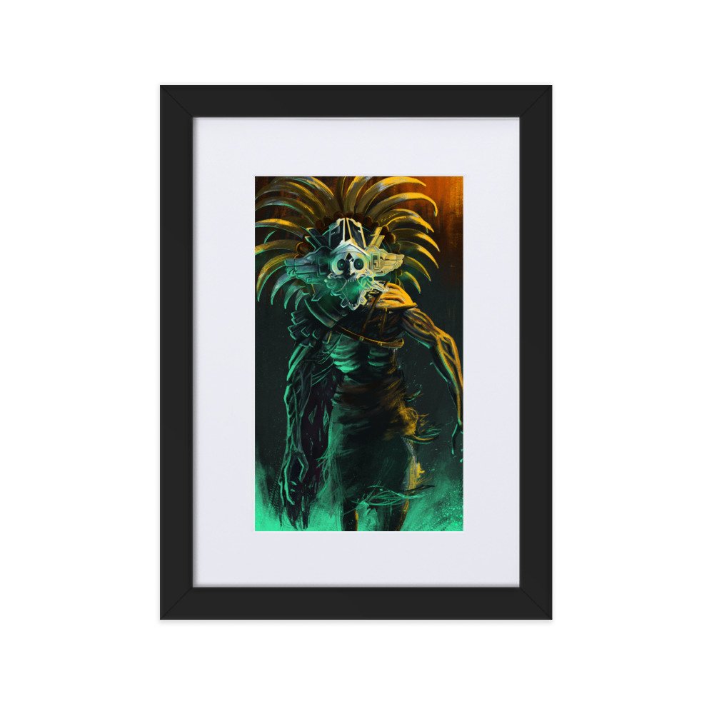 Tláloc Matte Paper Framed Poster With Mat